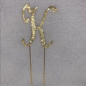 Letter K cake topper